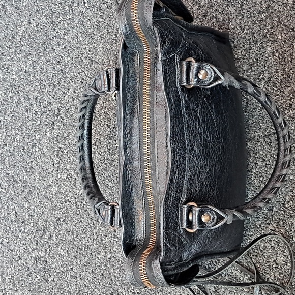 Balenciaga Le City Mini Crinkled Lambskin Leather Handbag - ACCEPTING OF… - Picture 8 of 13